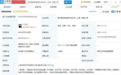 哪吒汽車上海成立新公司，注資4億加碼新興能源技術研發